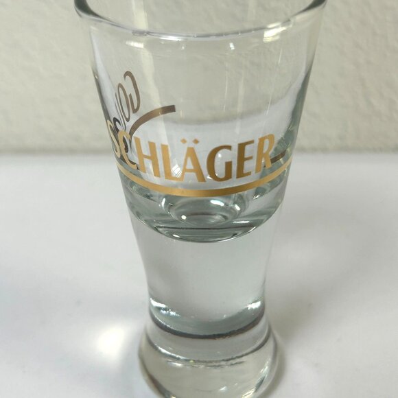 Goldschlager Shot Glass Heavy Curved Bottom Barware Logo - Picture 3 of 8
